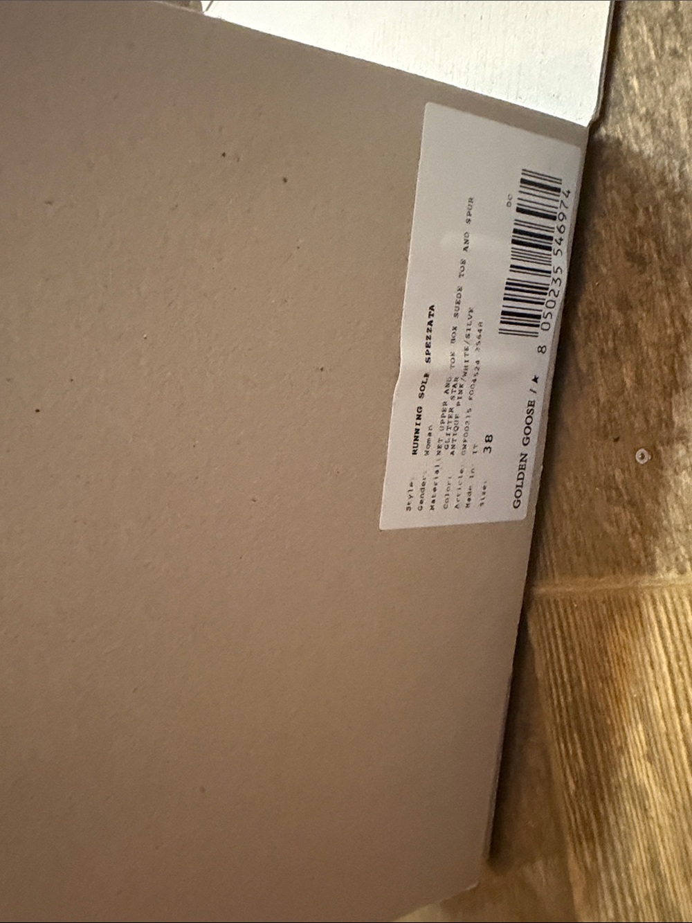 Golden Goose Pink and White Glitter Star Sneakers - Picture 10 of 10